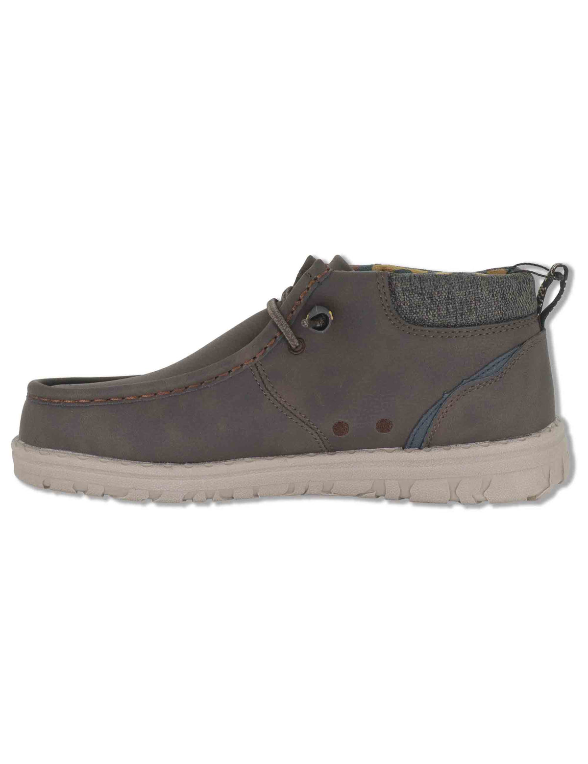 Stivaletti stringati uomo Samoa Wallabee Mid in eco pelle marrone con lacci elasticizzati JM62052A 030 Jeep 