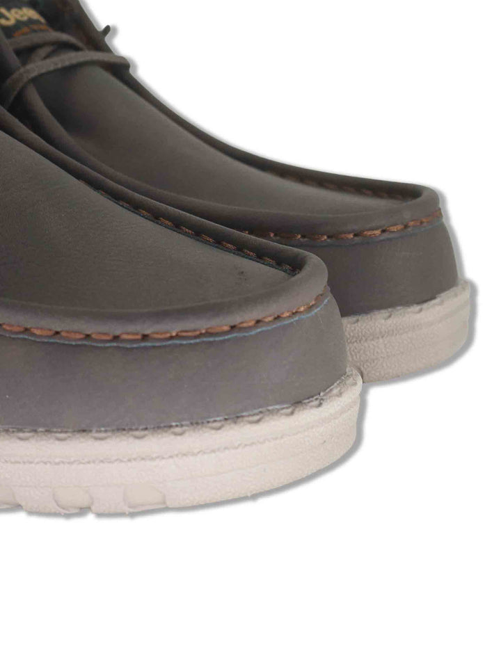 Stivaletti stringati uomo Samoa Wallabee Mid in eco pelle marrone con lacci elasticizzati JM62052A 030 Jeep 