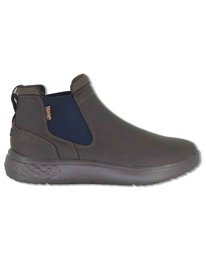 Stivaletti beatles uomo Kobi Chelsea in eco pelle marrone con elastici in tinta e suola extra soft JM62061A 030 Jeep 