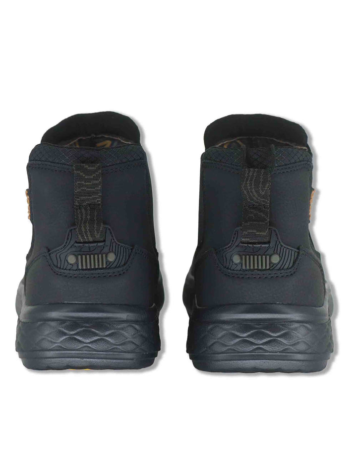 Stivaletti beatles uomo Kobi Chelsea in eco pelle nero con elastici in tinta e suola extra soft JM62061A 062 Jeep 