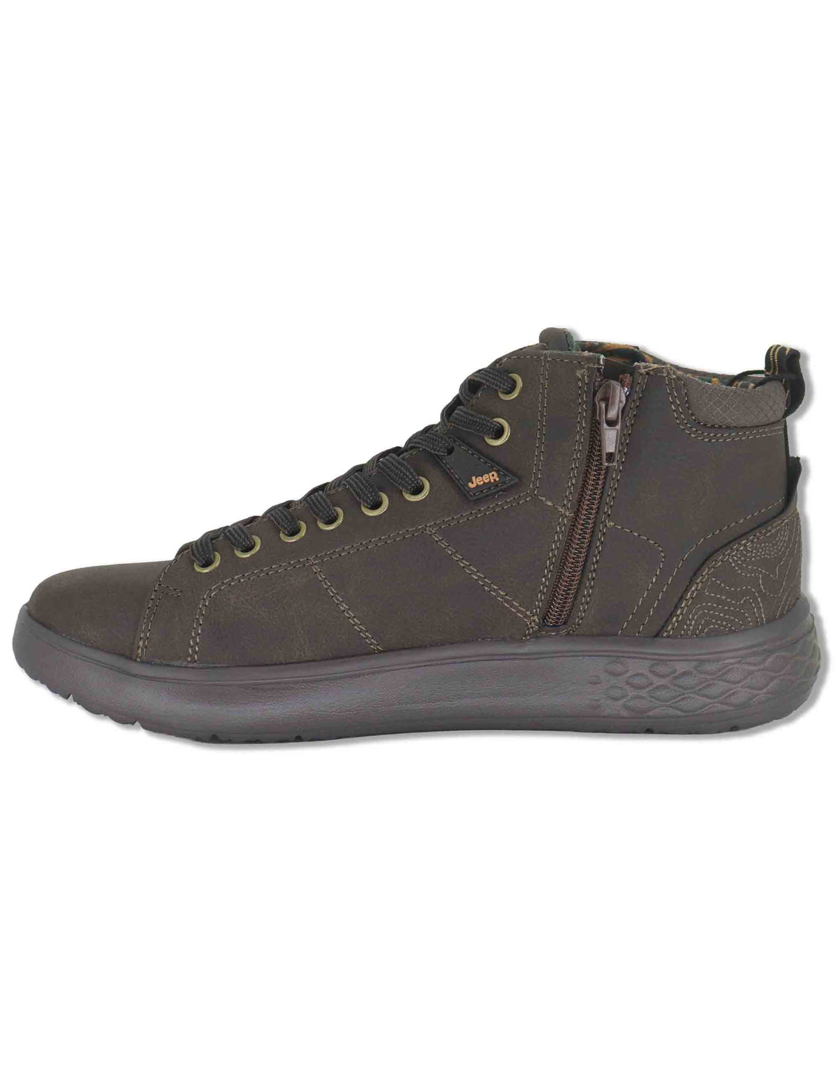 Stivaletti stringati uomo Kobi Mid in eco pelle marrone con suola extra soft JM62062A 030 Jeep 