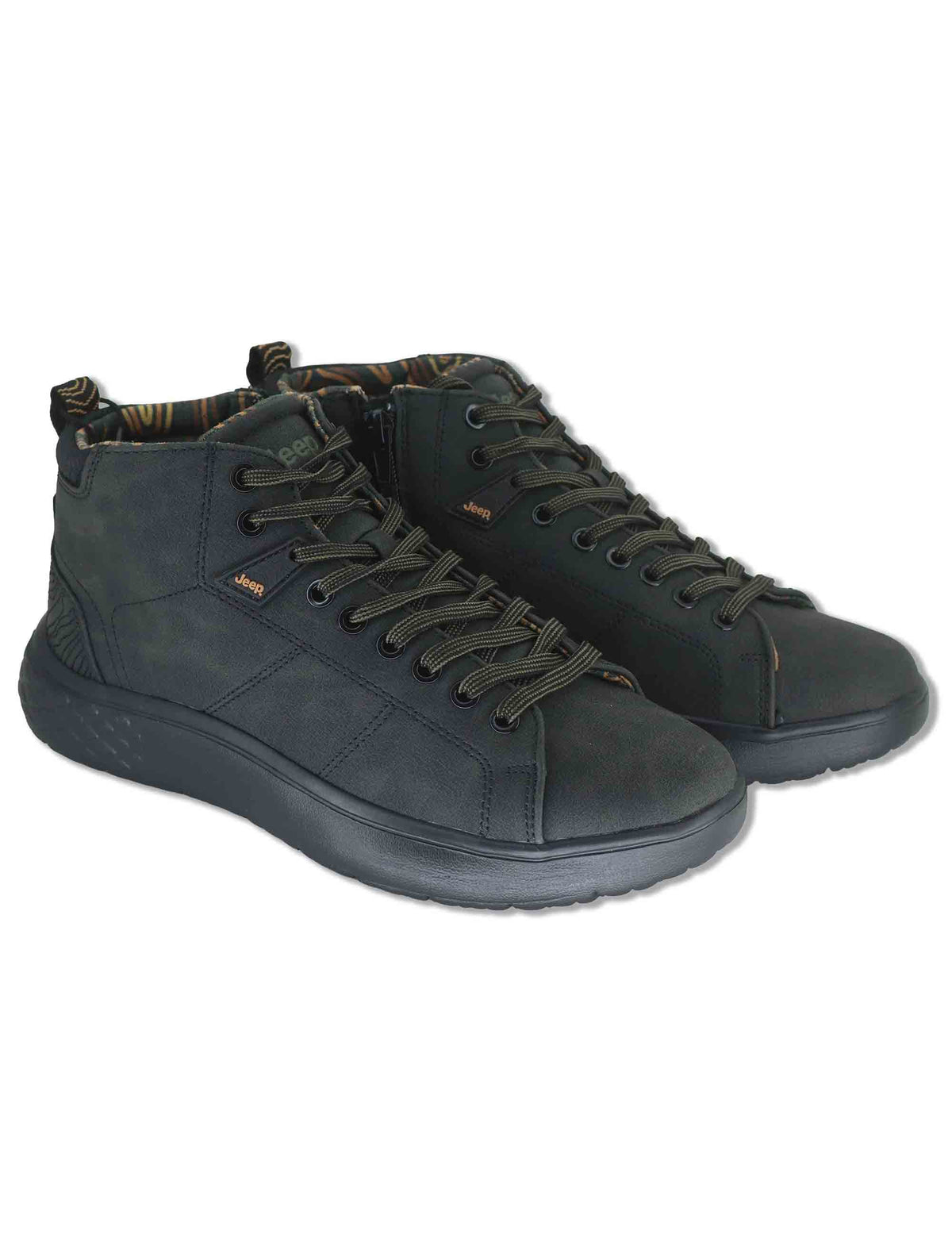 Stivaletti stringati uomo Kobi Mid in eco pelle nero con suola extra soft JM62062A 062 Jeep 