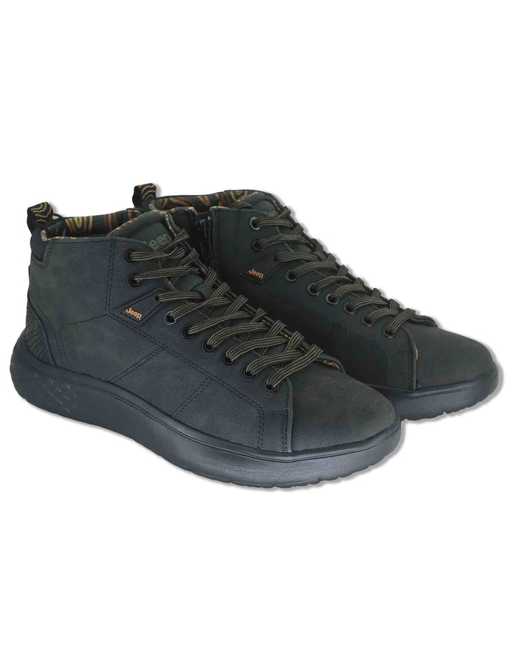 Stivaletti stringati uomo Kobi Mid in eco pelle nero con suola extra soft JM62062A 062 Jeep 
