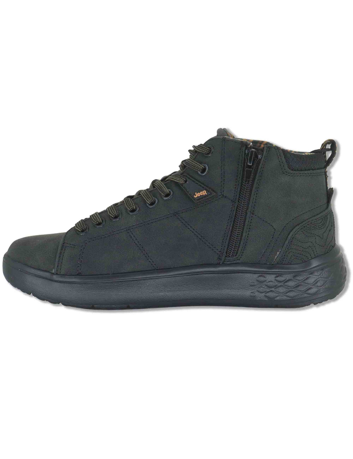 Stivaletti stringati uomo Kobi Mid in eco pelle nero con suola extra soft JM62062A 062 Jeep 