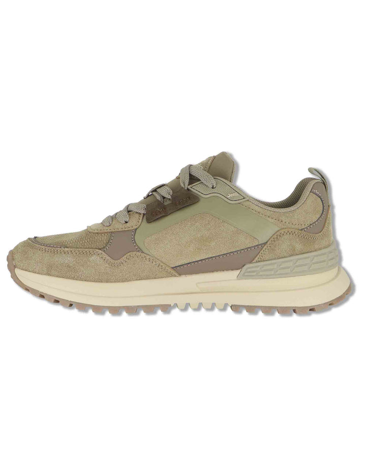 Sneakers uomo Ground Mono in camoscio beige con suola alta extra soft JM62101A 036 Jeep 
