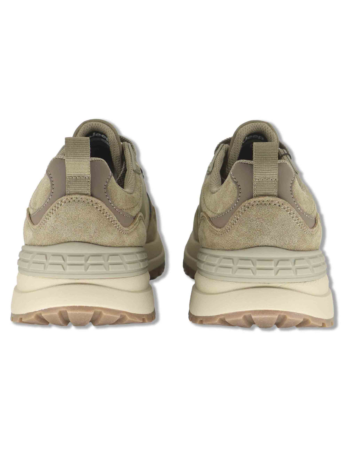 Sneakers uomo Ground Mono in camoscio beige con suola alta extra soft JM62101A 036 Jeep 