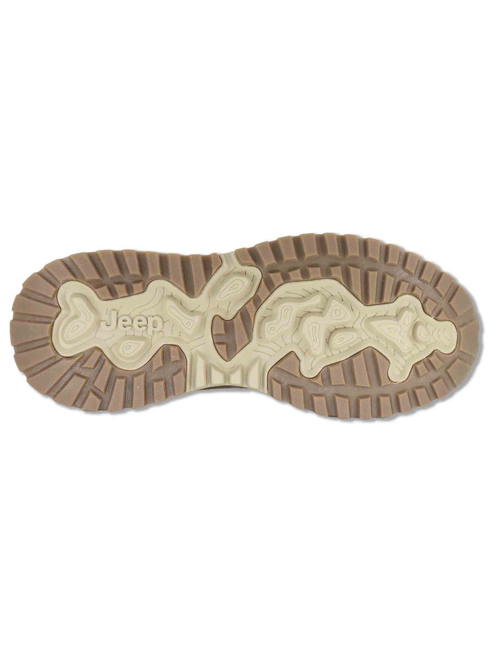Sneakers uomo Ground Mono in camoscio beige con suola alta extra soft JM62101A 036 Jeep 