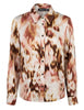 Camicia in viscosa rosa fantasia con fiocco al collo Donna JABCM0002-F1438 1284 3102