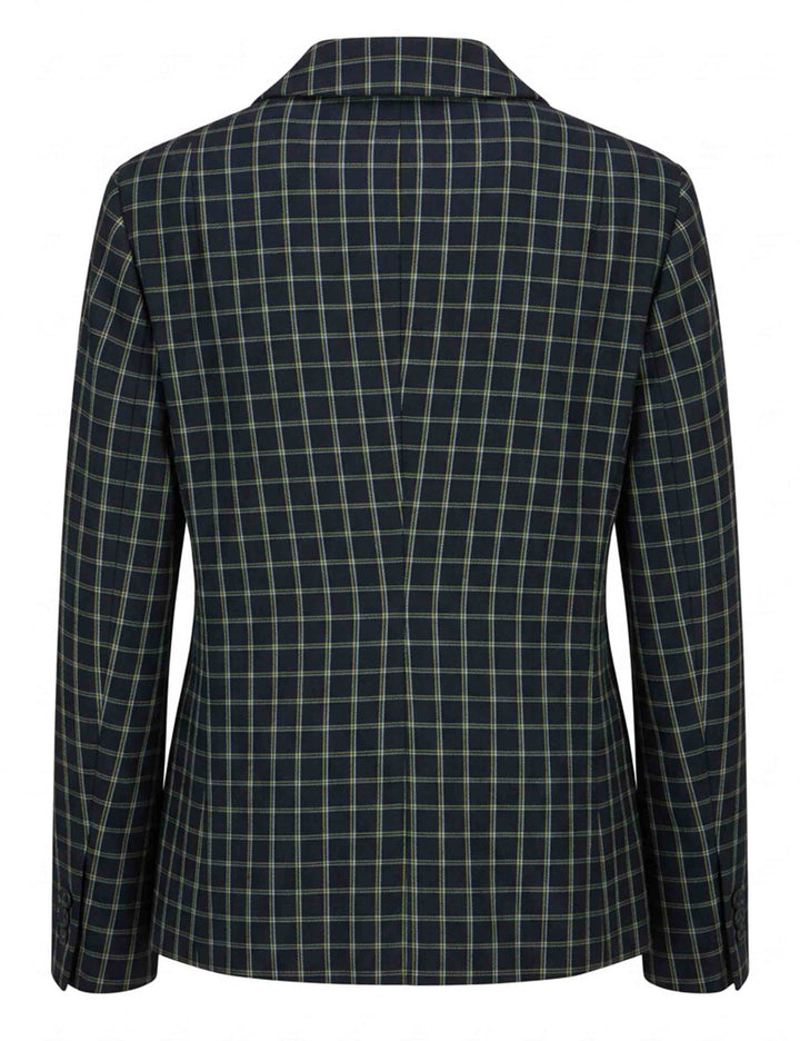 Giacca blazer donna slim fit soft check blu monopetto JABGA0002-F1097 1312 6009 Justmine 
