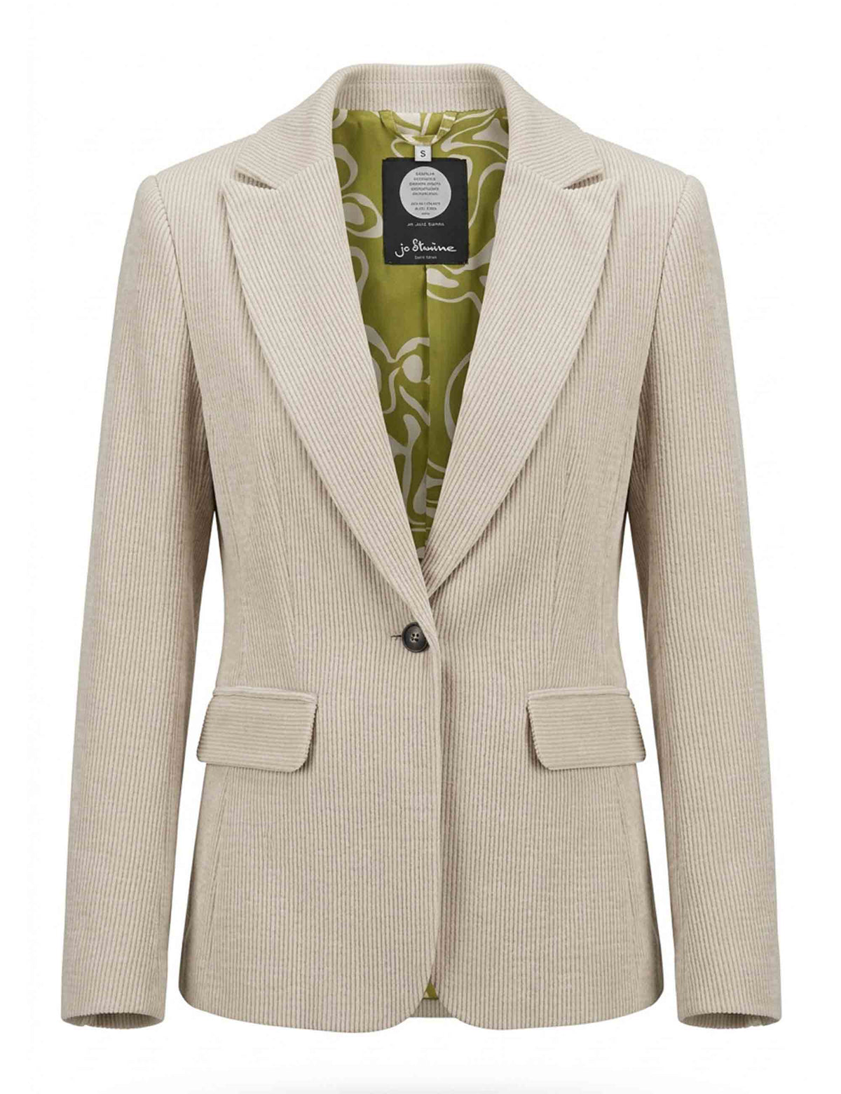 Giacca blazer donna slim fit in velluto beige monopetto JABGA0002-F1240 1315 222 Justmine 