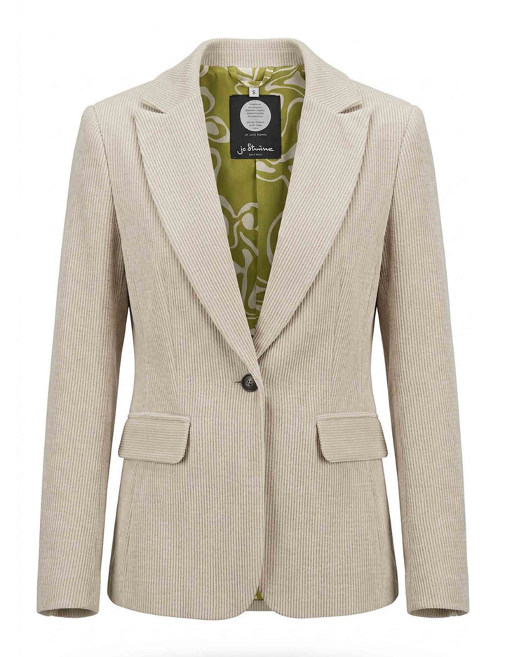 Giacca blazer donna slim fit in velluto beige monopetto JABGA0002-F1240 1315 222 Justmine 