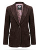 Blazer slim fit in velluto marrone monopetto Donna JABGA0002-F1240 1315 8139