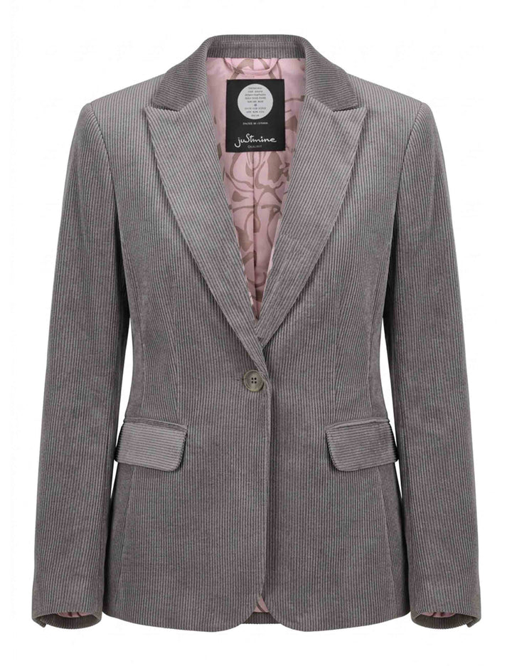 Giacca blazer donna slim fit in velluto taupe monopetto JABGA0002-F1240 1315 9211 Justmine 