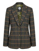 Blazer misto lana fantasia tartan blu monopetto Donna JABGA0002-F1364 1316 6009