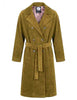 Trench lungo in velluto vintage verde con cintura doppiopetto Donna JABGA0002-F1549 1315 7047