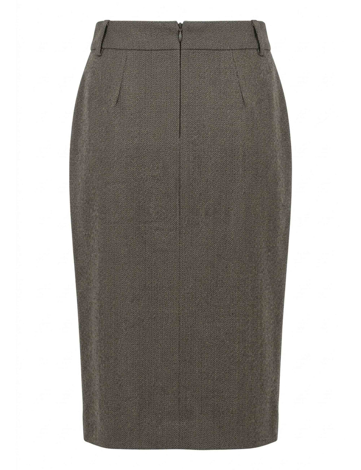 Gonna tubino donna Harringbone verde wrap con bottoni JABGO0002-F1561 1314 6009 Justmine 