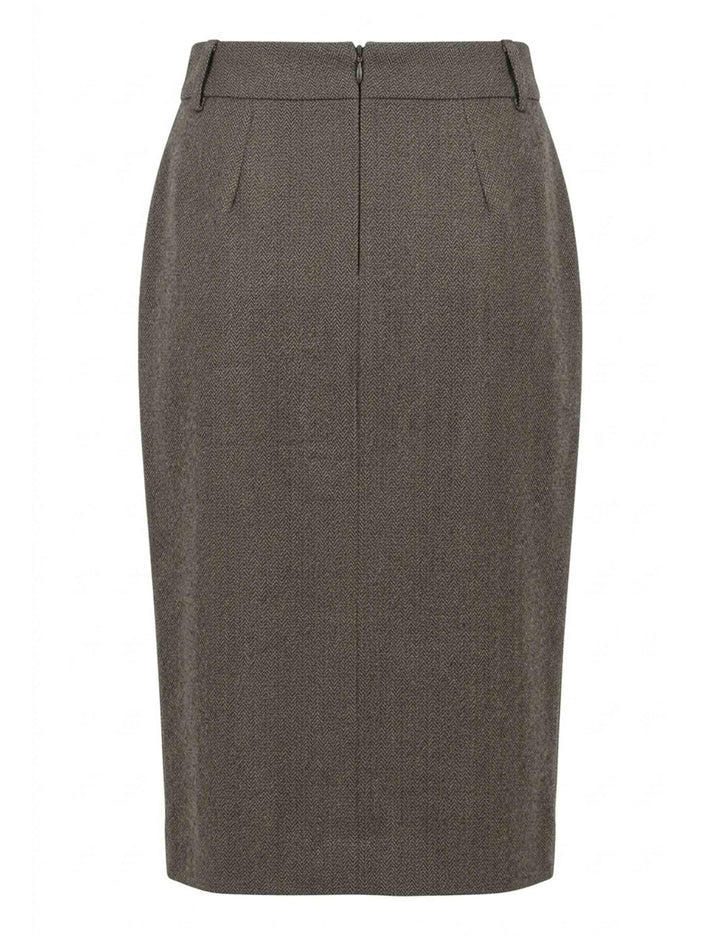 Gonna tubino donna Harringbone verde wrap con bottoni JABGO0002-F1561 1314 6009 Justmine 