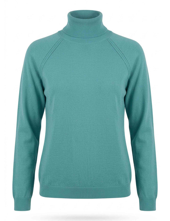 Maglia donna Essential Layers turchese dolcevita raglan JABMJ0002-G092 1278 7051 Justmine 