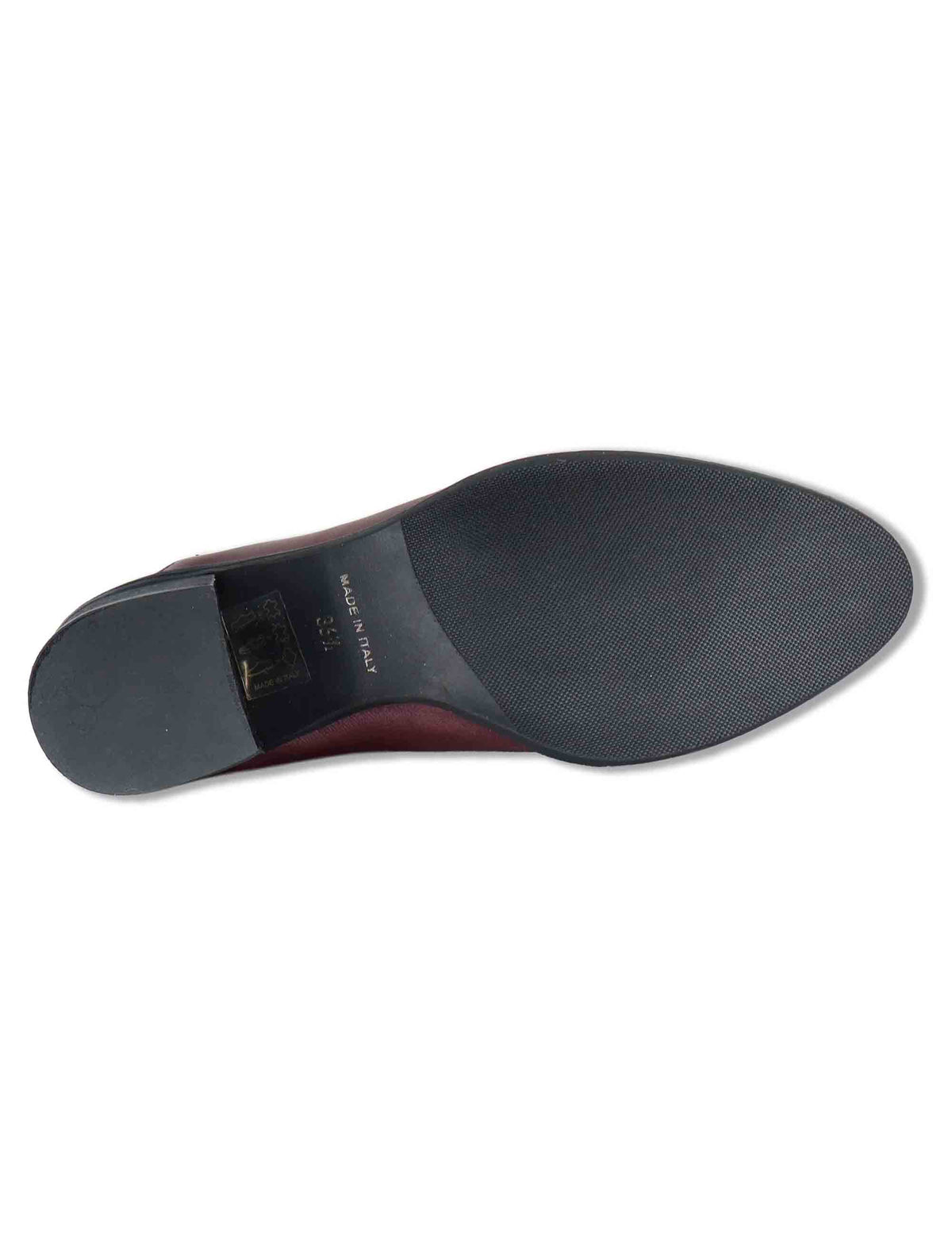 Stivaletti beatles donna in pelle bordeaux con elastici tono su tono punta affusolata e tacco comodo 1965TR 016 Les Venues 