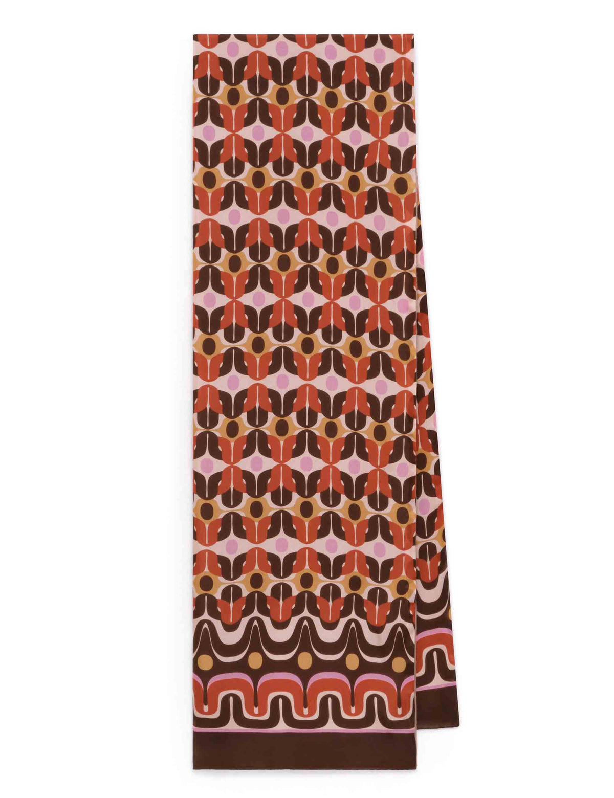 Foulard donna Collection Print in pura seta fantasia floreale cuoio IB020730123 A4177 Maliparmi 