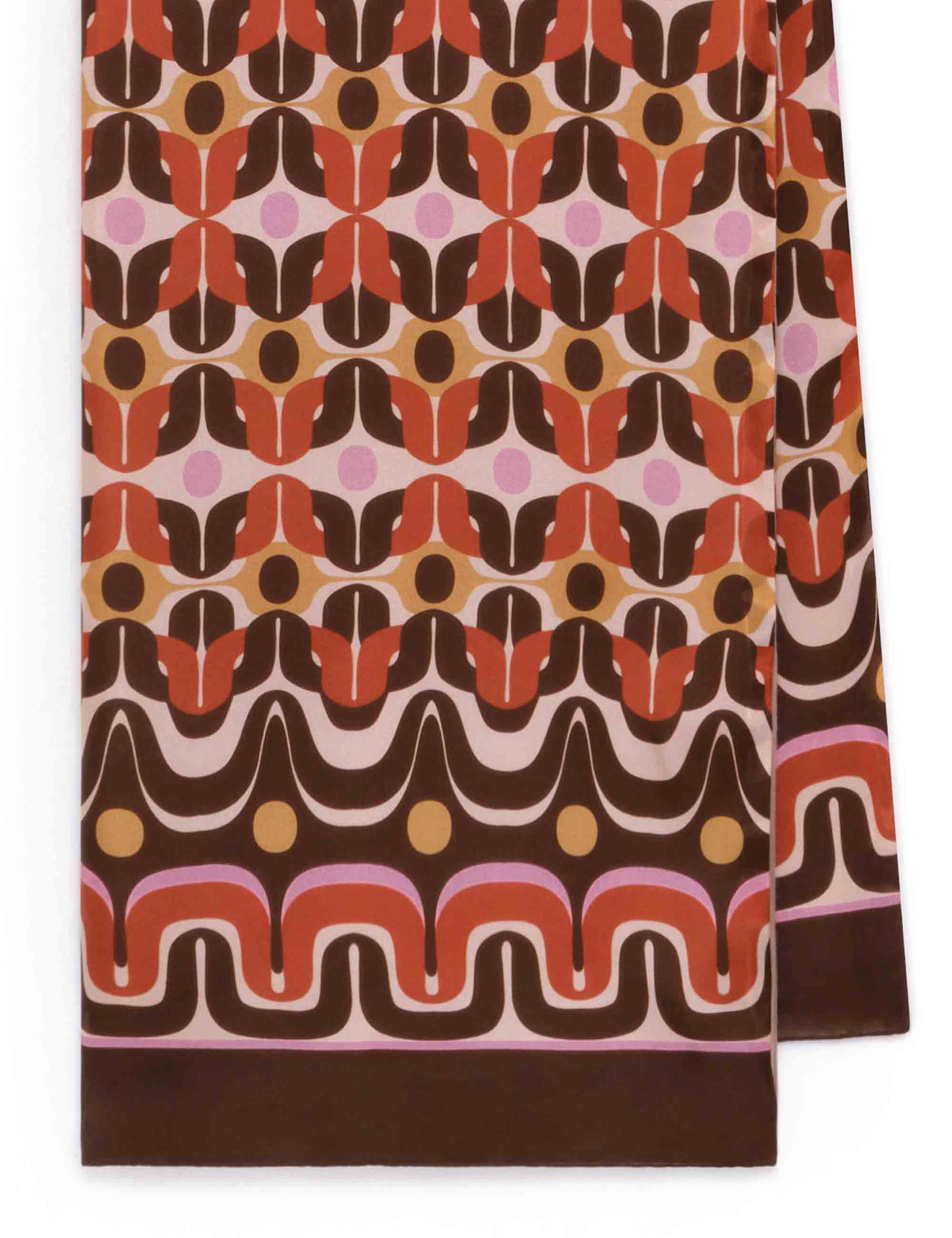 Foulard donna Collection Print in pura seta fantasia floreale cuoio IB020730123 A4177 Maliparmi 