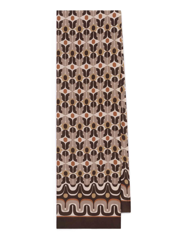 Foulard donna in pura seta fantasia floreale naturale IB020730123 C1213 Maliparmi 