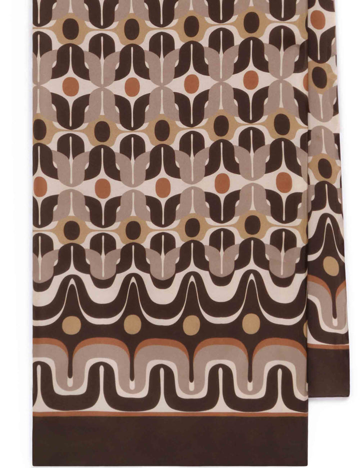 Foulard donna in pura seta fantasia floreale naturale IB020730123 C1213 Maliparmi 