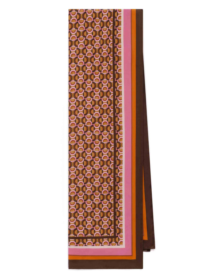 Foulard donna in pura seta fantasia floreale rosa IB020730123 C3281 Maliparmi 