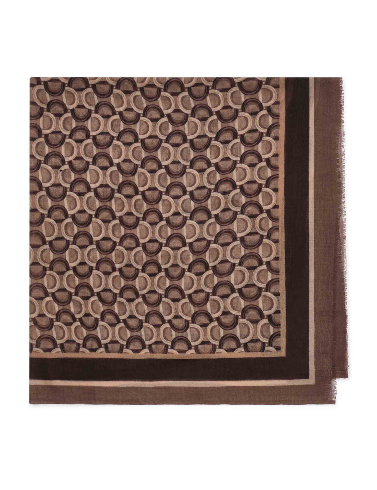 Foulard donna in pura lana fantasia geometrica grigio IR002220199 A2183 Maliparmi 