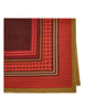 Foulard in pura lana fantasia geometrica rosso Donna IR002220199 B3074
