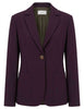 Blazer lungo Sleek Matte bordeaux monopetto con tasche a toppa Donna JD645550689 33002