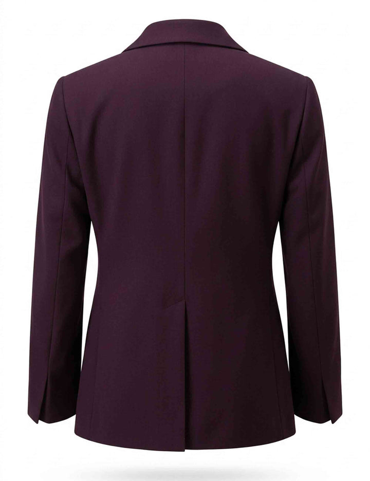 Blazer lungo donna Sleek Matte bordeaux monopetto con tasche a toppa JD645550689 33002 Maliparmi 