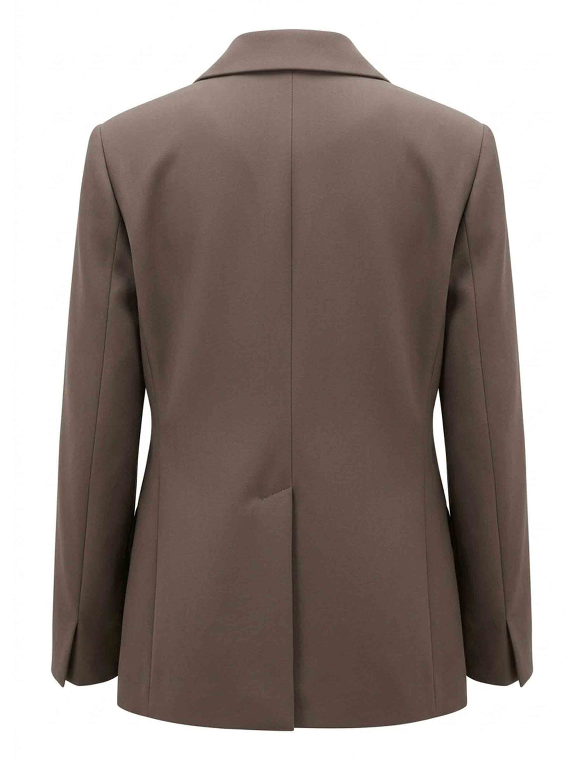 Blazer lungo donna Sleek Matte marrone monopetto con tasche a toppa JD645550689 40010 Maliparmi 
