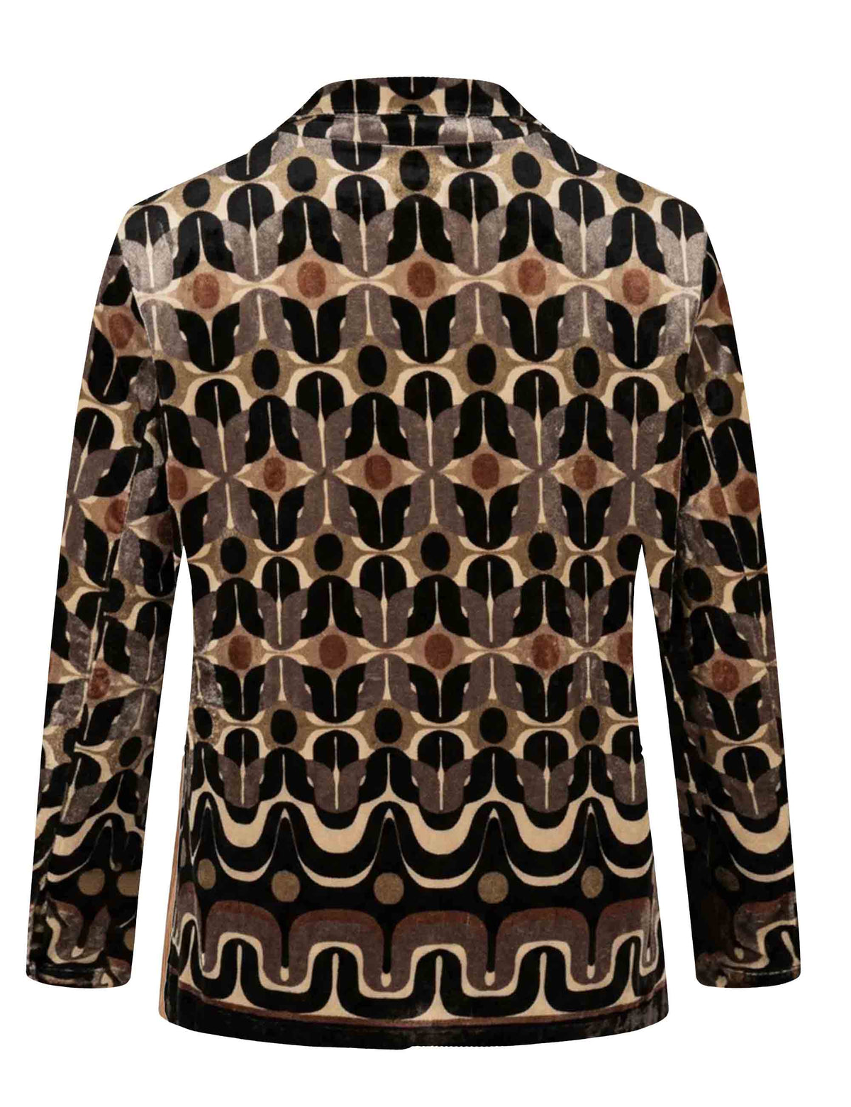 Camicia lunga donna beige fantasia geometrica JD649361057 C1209 Maliparmi 