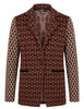 Blazer lungo Jacquard Comfort marrone fantasia Donna JD649678219 B2074