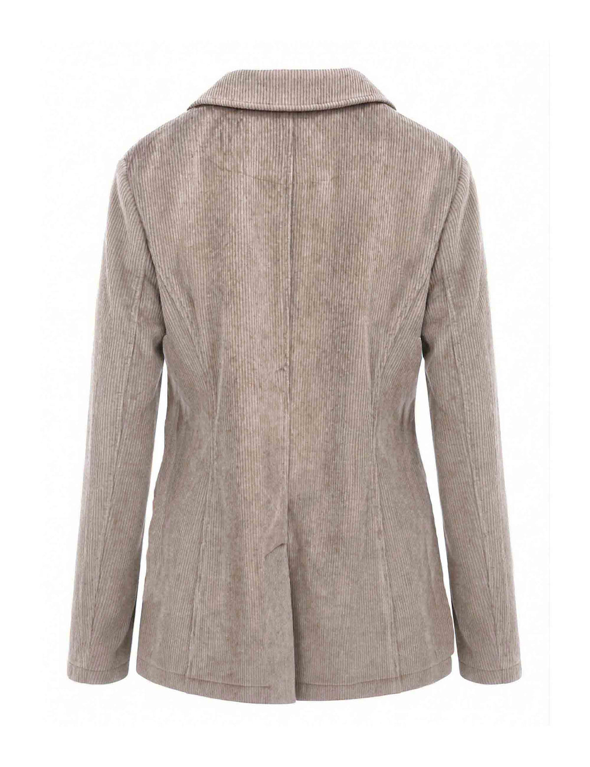 Giacca donna Corduroy Velvet beige monopetto in velluto a coste JD649761060 12007 Maliparmi 