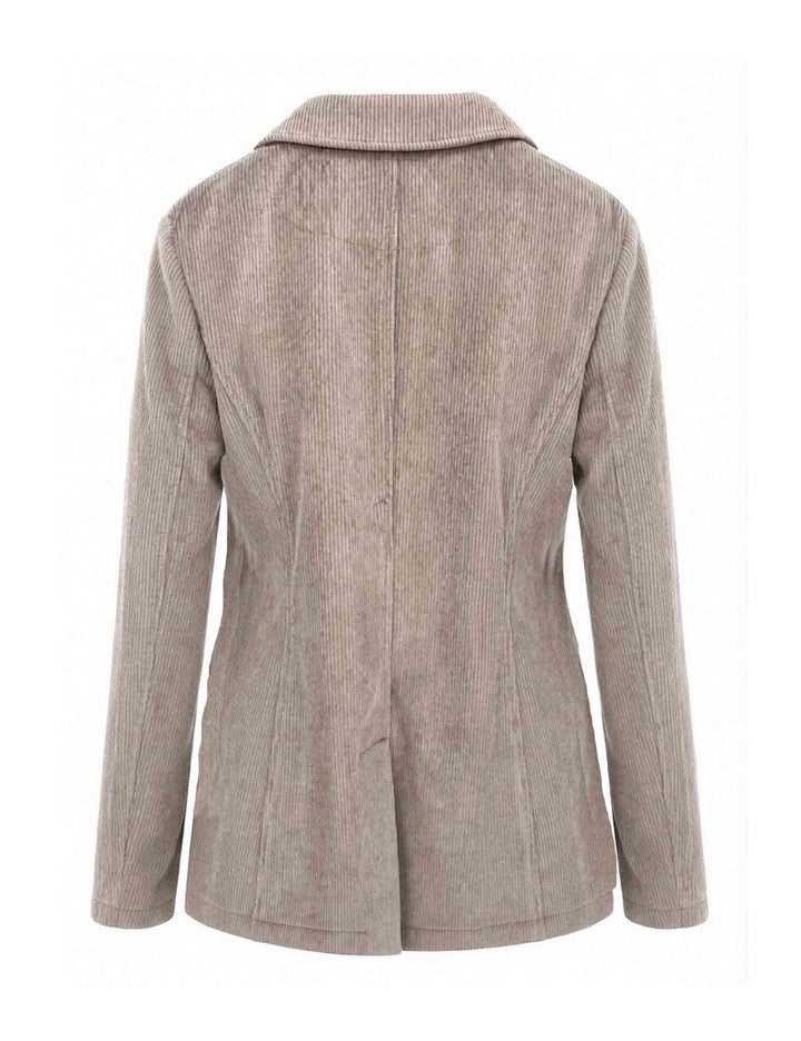 Giacca donna Corduroy Velvet beige monopetto in velluto a coste JD649761060 12007 Maliparmi 