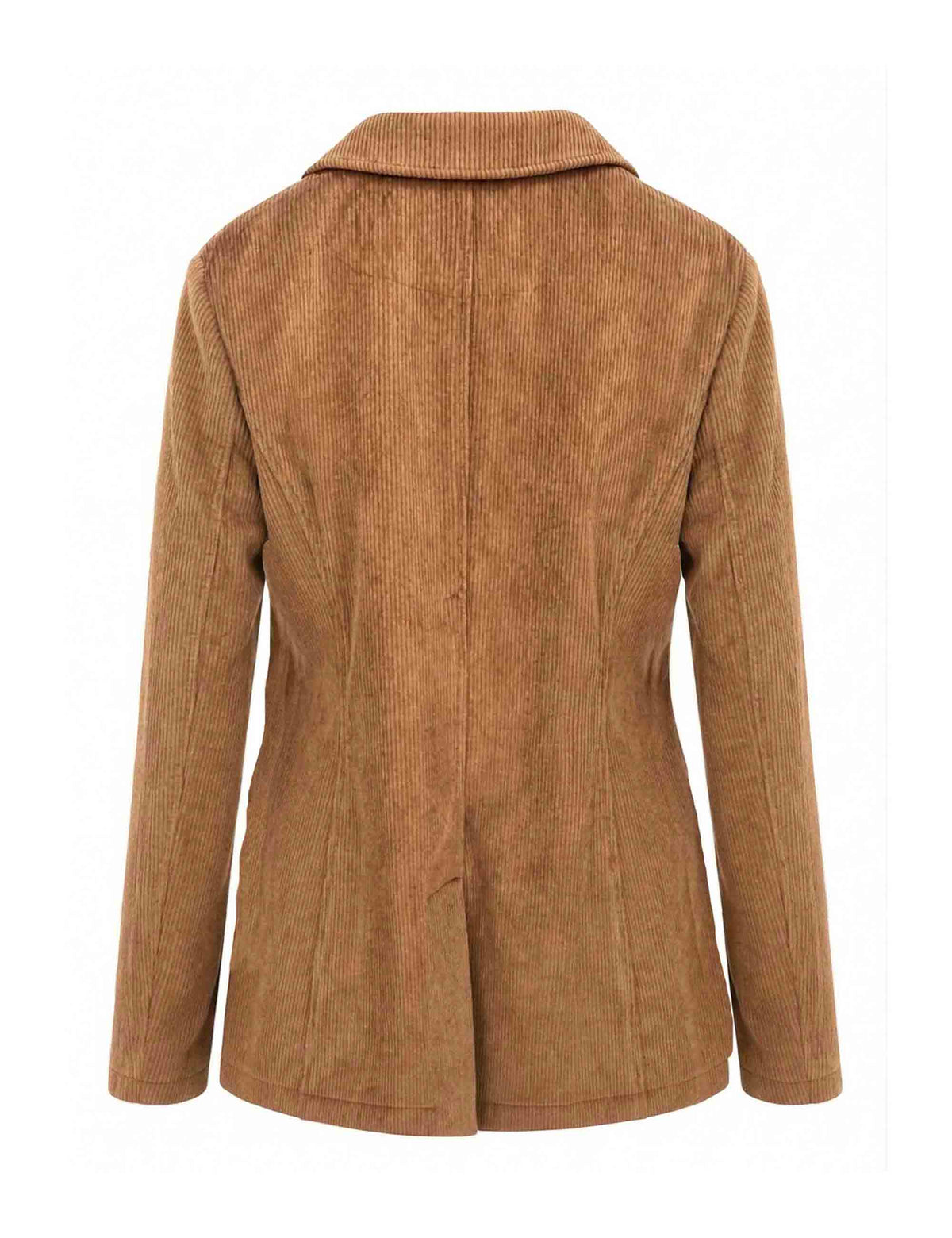 Blazer lungo donna Corduroy Velvet cammello monopetto in velluto a coste JD649761060 40014 Maliparmi 