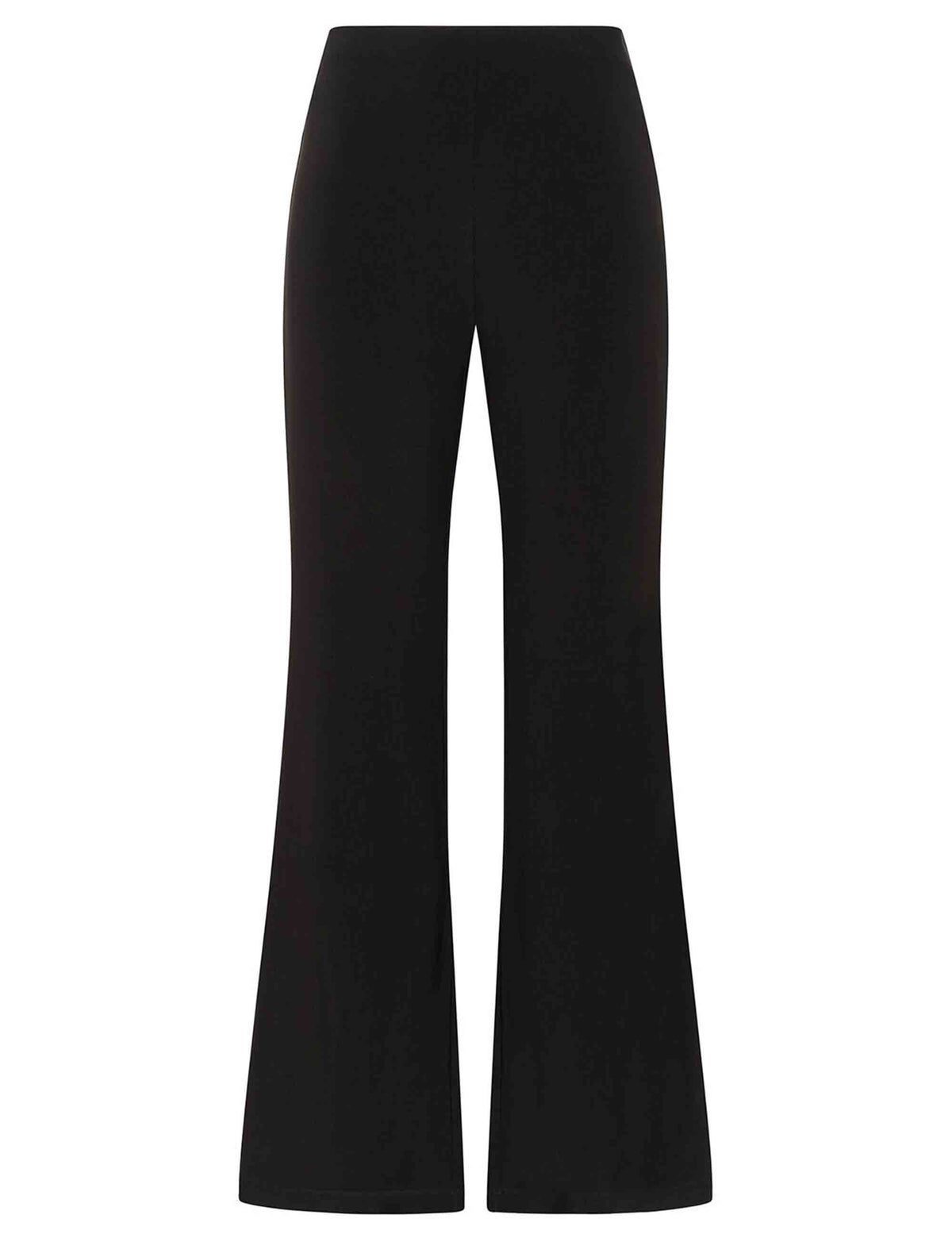 Pantalone a zampa donna Tecno Jersey nero comfort fit lunghezza a terra JH400970226 20000 Maliparmi 