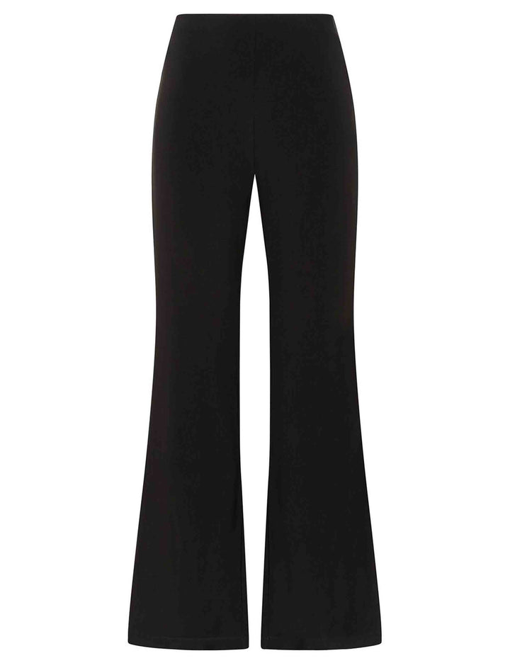 Pantalone a zampa donna Tecno Jersey nero comfort fit lunghezza a terra JH400970226 20000 Maliparmi 
