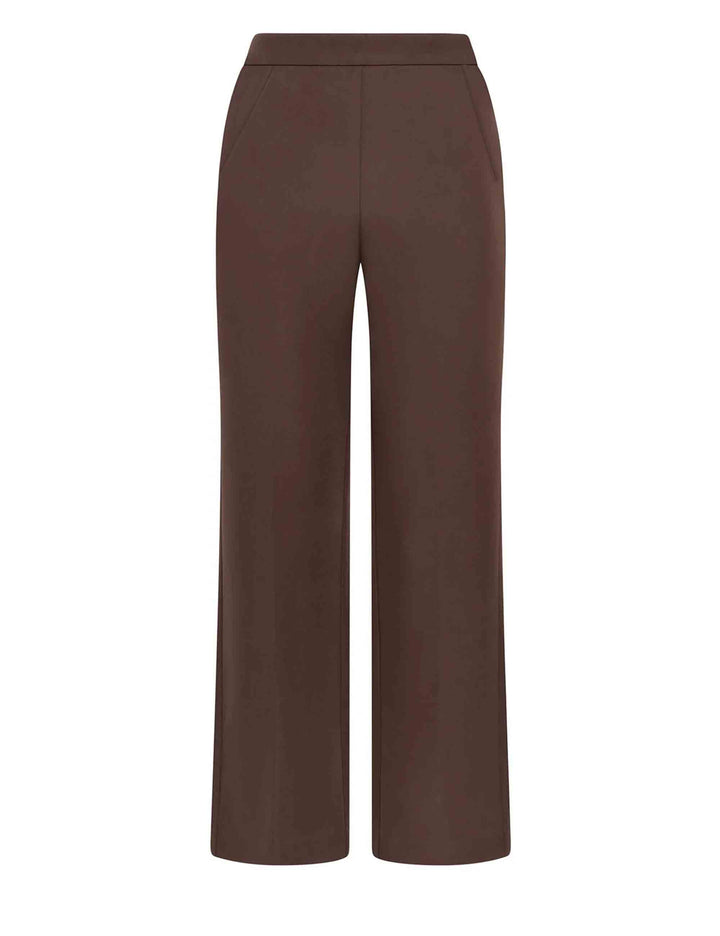 Pantalone donna Sleek Matte a zampa marrone JH747950689 40010 Maliparmi 