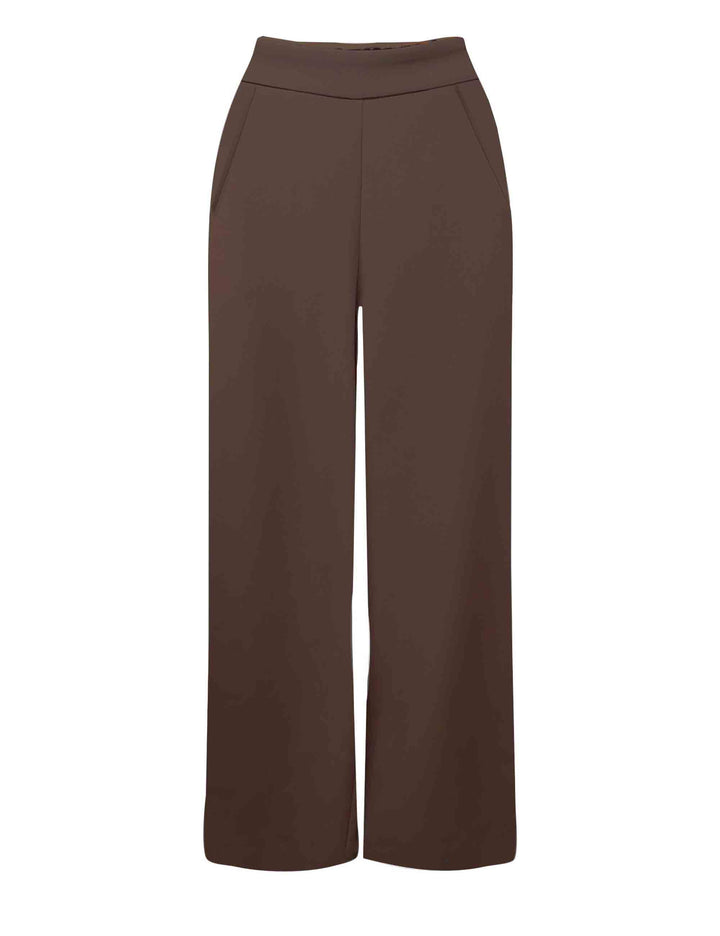 Pantalone palazzo donna Sleek Matte marrone JH805350689 40010 Maliparmi 