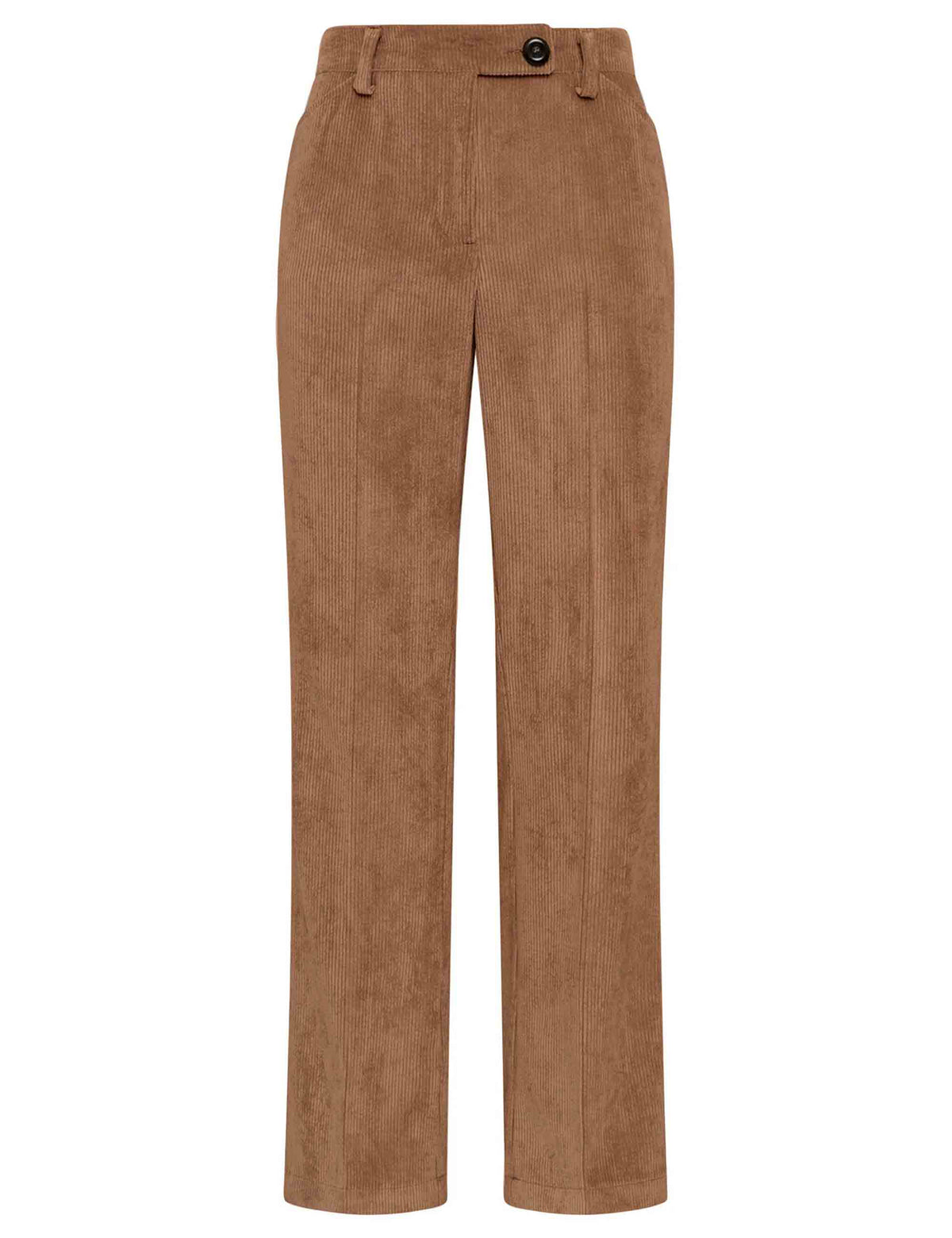 Pantalone a zampa donna Corduroy Velvet cammello JH808161060 40014 Maliparmi 
