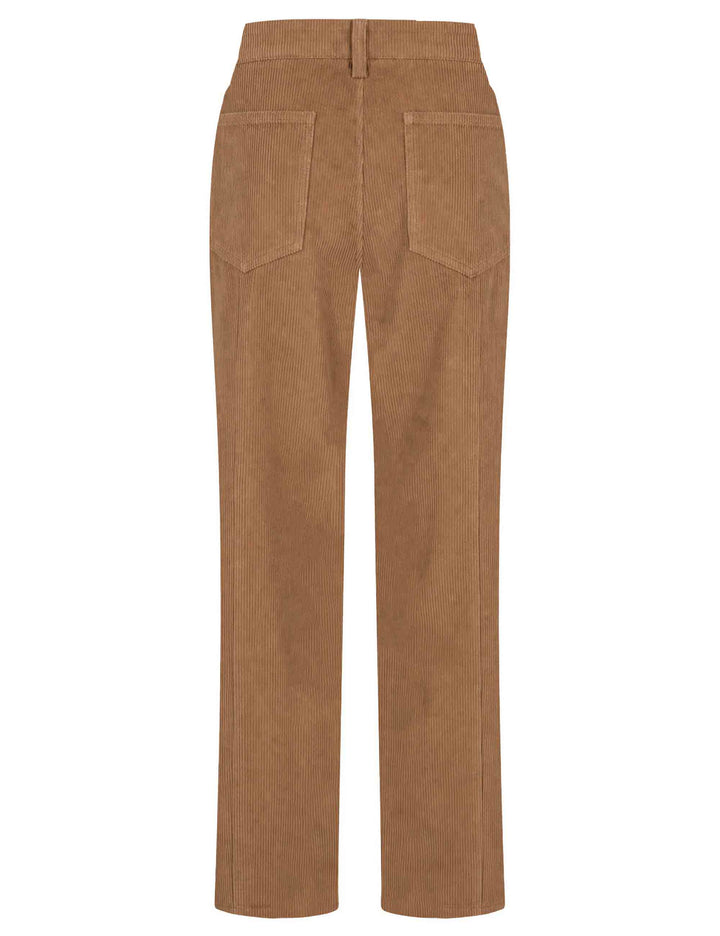 Pantalone a zampa donna Corduroy Velvet cammello JH808161060 40014 Maliparmi 