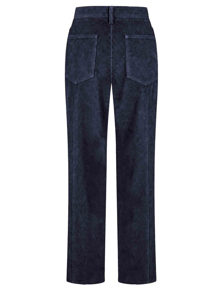 Pantalone a zampa donna Corduroy Velvet blu JH808161060 80000 Maliparmi 