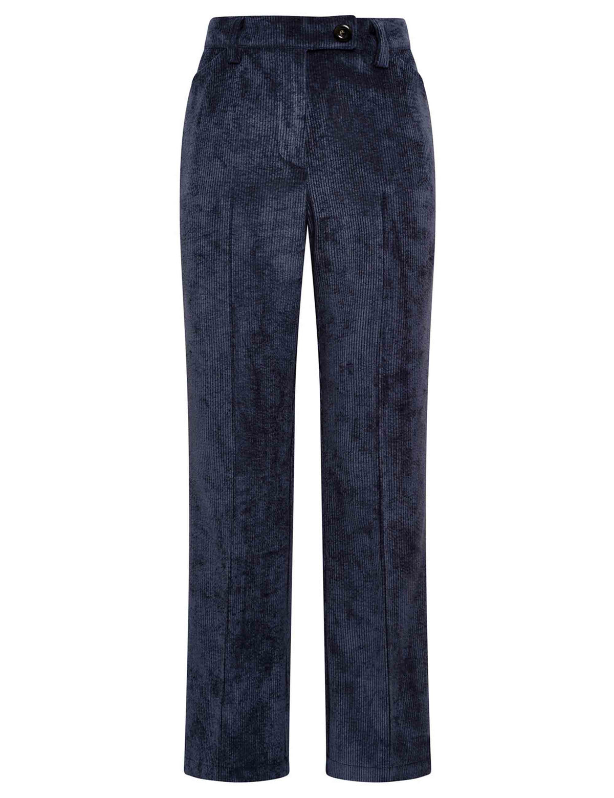 Pantalone a zampa donna Corduroy Velvet blu JH808161060 80000 Maliparmi 