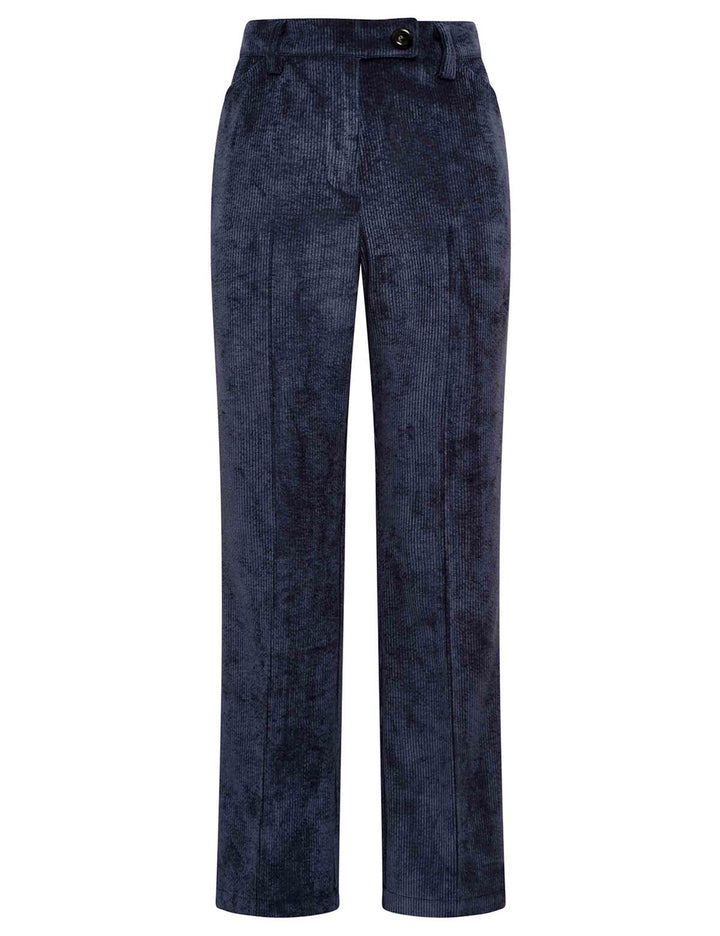 Pantalone a zampa donna Corduroy Velvet blu JH808161060 80000 Maliparmi 