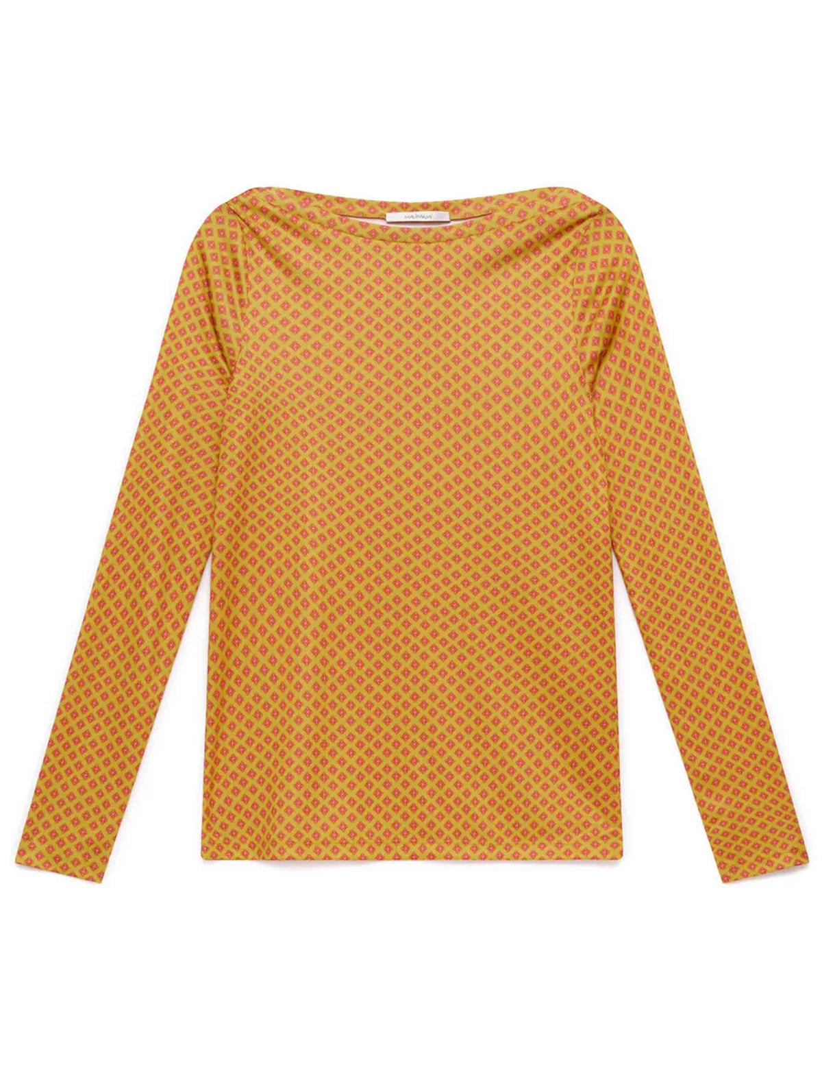 T-shirt donna Micro Print Jersey arancio a fantasia JK025770654 E6007 Maliparmi 