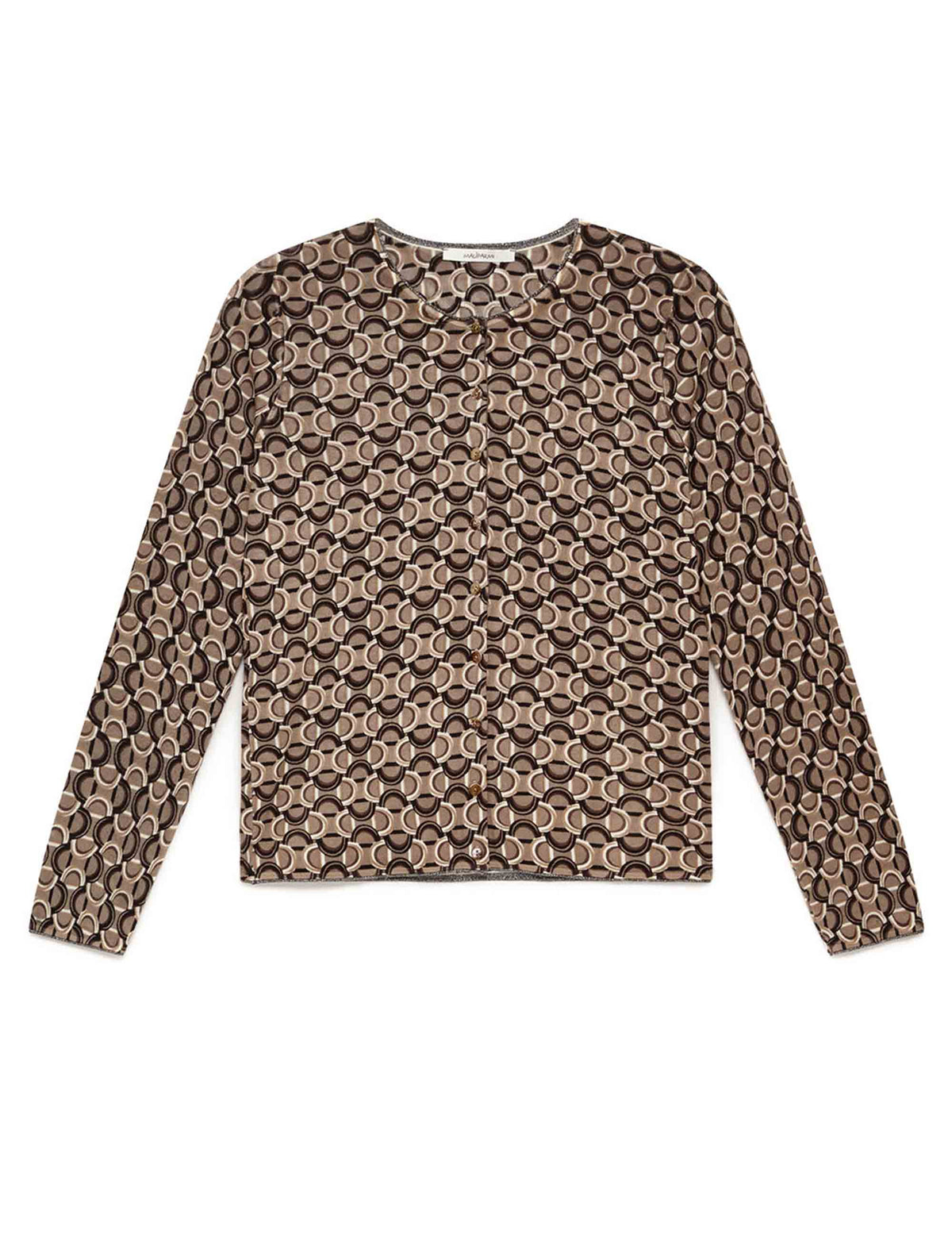 Maglia donna Printed Knit grigio fantasia JN355178200 A2173 Maliparmi 