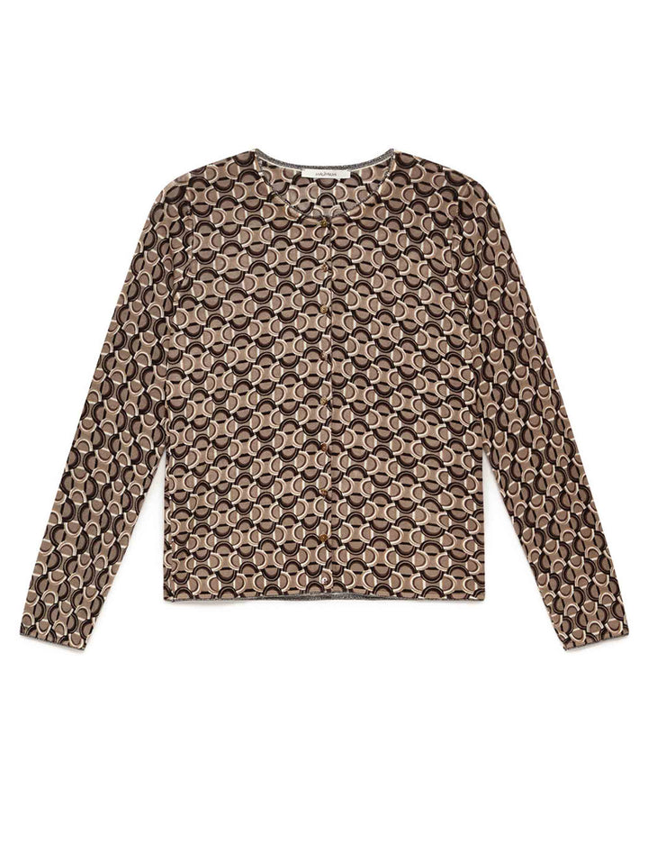 Maglia donna Printed Knit grigio fantasia JN355178200 A2173 Maliparmi 